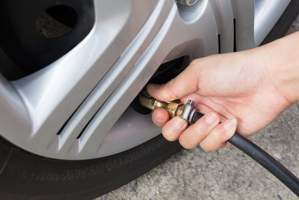 Inflating car tyres