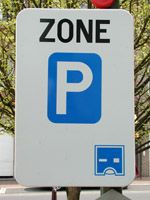 Zone_P, parking disc required