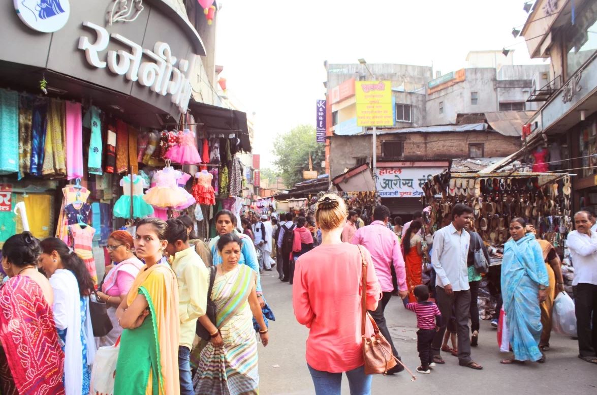 Vrouw alleen op reis India