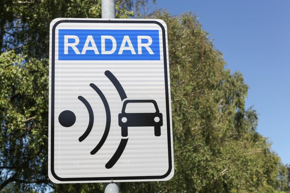 Radar warning sign
