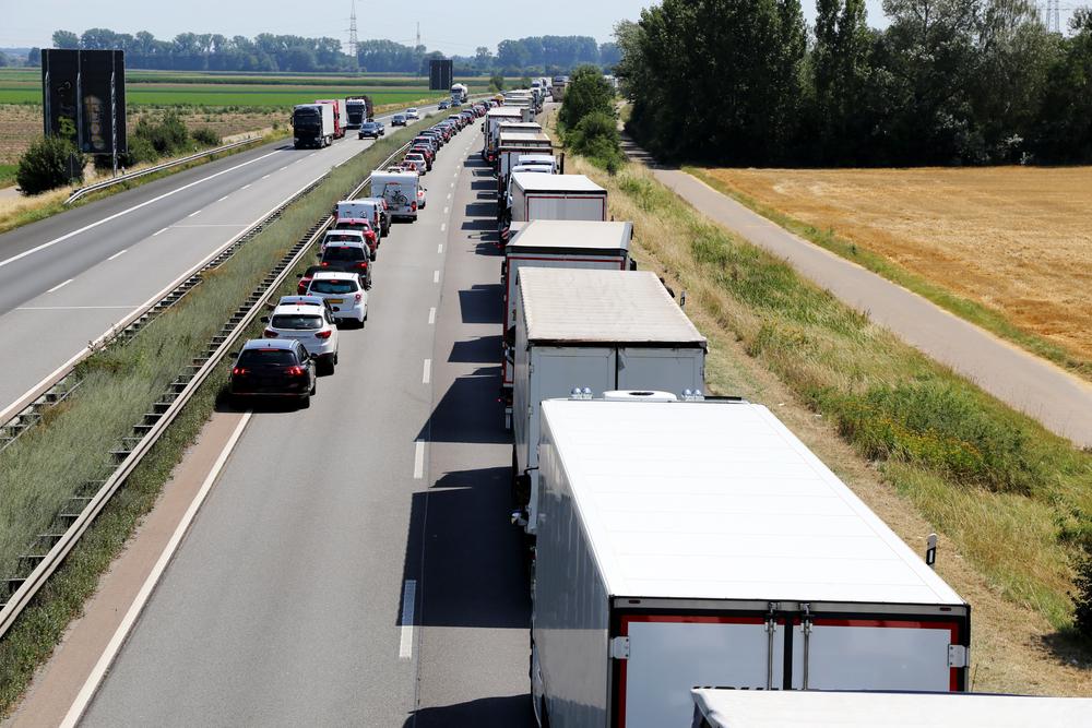 Vorming van een reddingsstrook op een autosnelweg