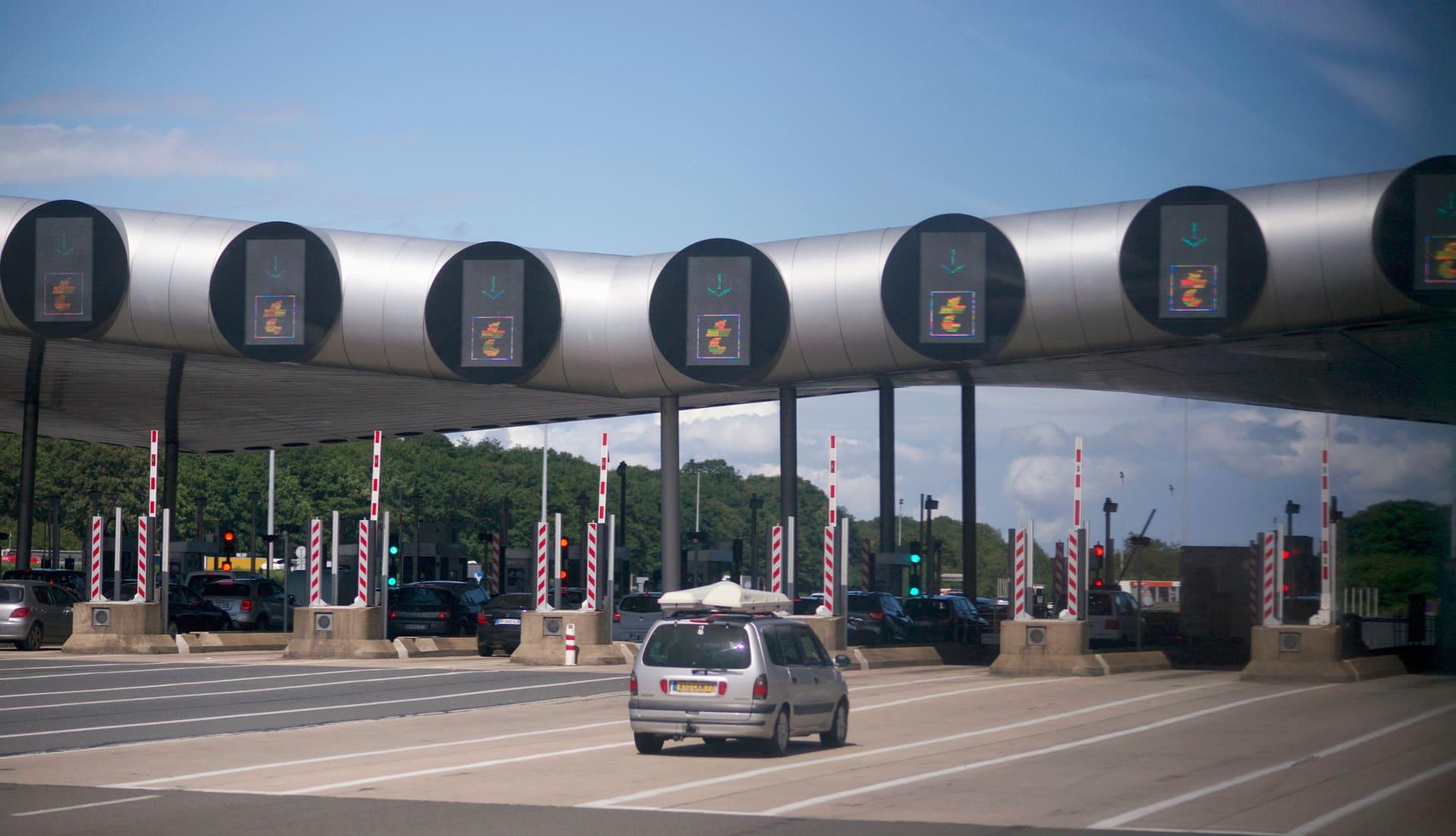 Toll station on a French motorway